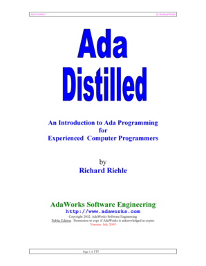 Ada Distilled