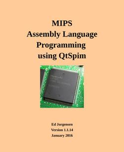 MIPS Assembly Language Programming Using QtSpim