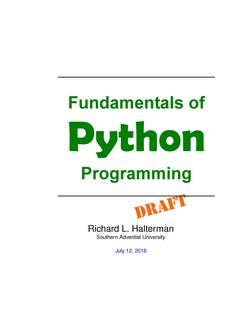 Fundamentals of Python Programming