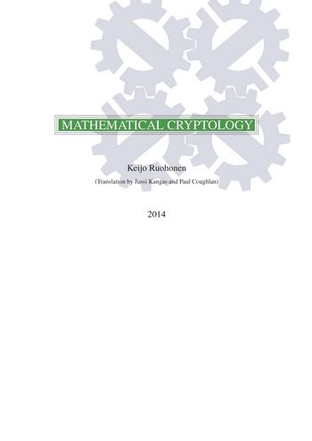 Mathematical Cryptology