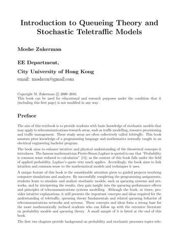 Introduction to Queueing Theory and Stochastic Teletraffic Models