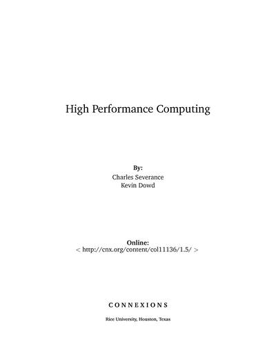 High Performance Computing