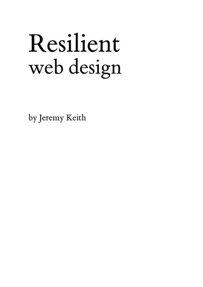 Resilient Web Design